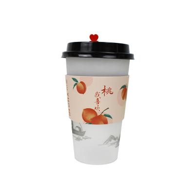 China 12OZ Environmentally Friendly Paper Cups Biodegradable For Milk Tea for sale