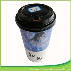 China Las tazas de papel biodegradables de un sólo recinto de 10OZ 8OZ la protección del calor con la tapa en venta