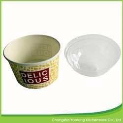 China Customized Disposable Ice Cream Paper Bowl Biodegradable Single wall for sale