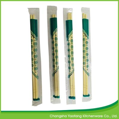 China hashis de bambu redondos da natureza de 21cm descartáveis com embalagem completa de Opp à venda