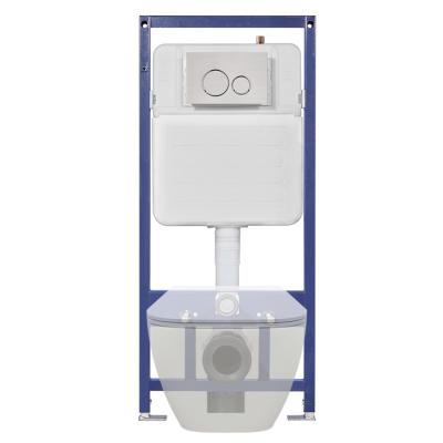 China Bottom Water Supply Inwall Toilet Cistern with Push Flush Button for sale
