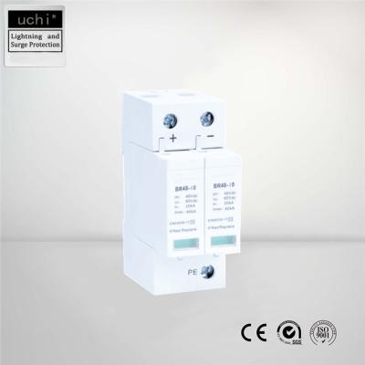 China 2 Pole DC Surge Protection Device 48V Suggest Fuse 63A MOV Technology for sale