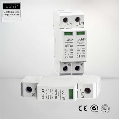 China OBV5-B60 Ac Surge Arrester Spd Type 1 And 2 Din Rail Mountable for sale