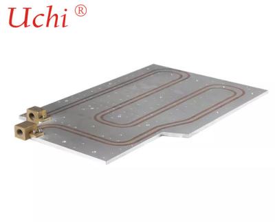 China Placa fría líquida fría líquida del tubo de cobre de placa del tubo de cobre con el proceso de enlace de epoxy en venta