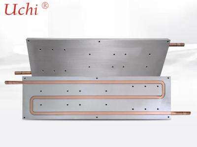 China 6061 Water Cooling Plate Copper Inlaid Tube Buried Radiator for sale