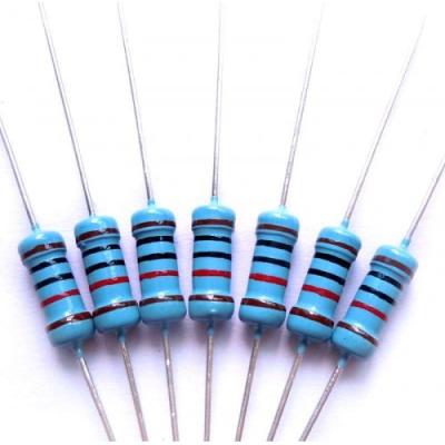 China Blue 4 Watt 1 % 0.1R / 10M E96 Metal Film Resistor For PCB , Electrical Resistor for sale