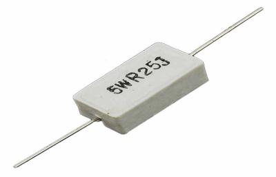 China Os resistores dobro do cimento 5W 5% da extremidade 25 ohms para a eletrônica de poder circuitam à venda