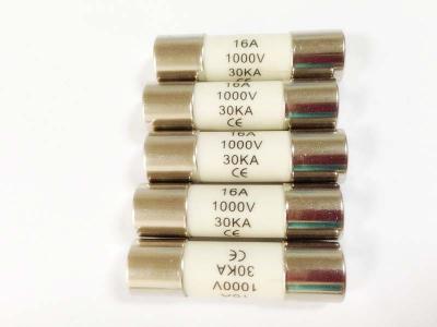 China Solar Panel Glass Fuses Photovoltaic Fuse Links 10 x 38 mm 1000V for sale