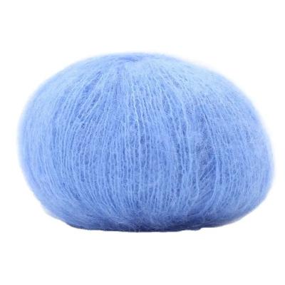 China high quality multi-colors soft long hair 25g/roll knitting 100% mohair yarn for crochet and knitting for sale