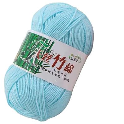 China Hand Knitting hot sell high quality hand knitting yarn 50g/ball 6ply Bamboo Cotton Blend Yarn for sale