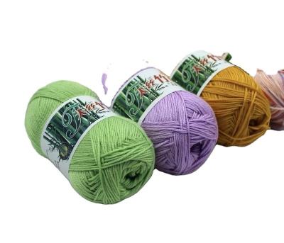 China hand knitting Bamboo cotton Blend Yarn crochet bamboo acrylic  50g/ball 6ply blended yarn for sale