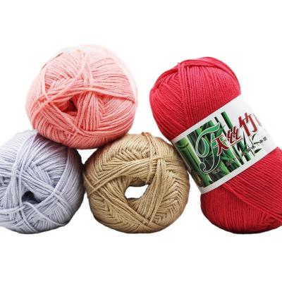 China Eco-friendly baby soft 50g Bamboo Cotton Yarn 6ply for Crochet cotton yarn bamboo for sale