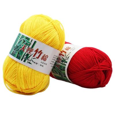China Wholesale Multiple Colors 50g/ball 6ply Natural Bamboo Cotton Yarn for Crochet for sale