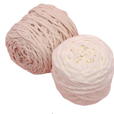 China Hand Knitting Crochet Chenille Blanket Carpet Bulky chenille chunky yarn for sale