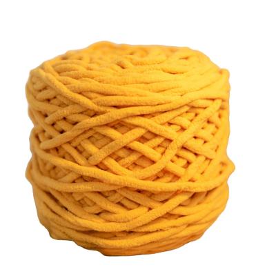 China Hot Selling Super soft fluffy fancy Bulky chenille chunky yarn 165g 0.6cm for Polyester Bulky Crochet Blanket for sale