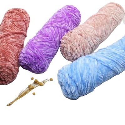 China Fancy Wholesale 100g Chunky Soft  Velvet yarn Soft protein Cashmere Yarn for sale