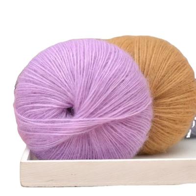 China Blended Yarn 100% Mohair Multi-Colors Soft Long Hair 25g Crochet Mohair Yarn Wool Silk for sale