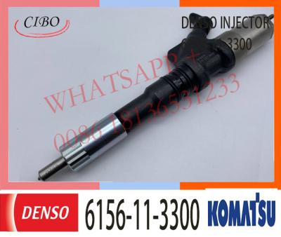 China Diesel Fuel Injector 6156-11-3300 095000-1211 For Denso Komatsu Excavator PC400-7 for sale