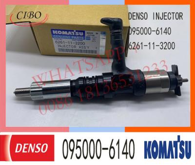China Komatsu PC800-8 SAA6D140 Engine Diesel Fuel Injector 6261-11-3200 095000-6140 for sale