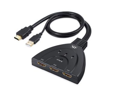 China 1.4b 1080P 4K*2K 3 Ports 250MHz HDMI Switch Cable For DVD HDTV Xbox for sale
