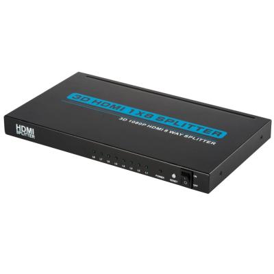 China 3D Full 1080P Plug And Play 1920*1200 HDMI 1.3 1x8 Splitter for sale