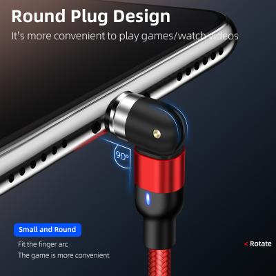 China 540 Degree 3 In 1 Round Plug Magnetic Fast Charging USB Cable for sale