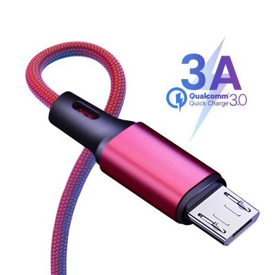 China RoHS OEM ODM QC3.0 6.6FT 2m 3A Micro USB Fast Charging USB Cable for sale