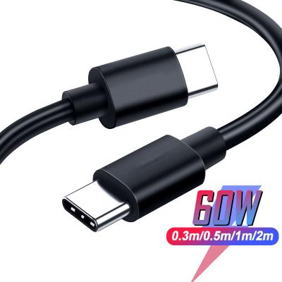 China TPE 480Mbps PD 20V 60W 3A Quick Charge USB C To USB C Cable for sale