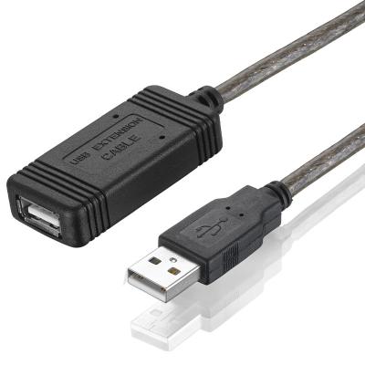 China Active Repeater Foil Braided Built In 48P IC USB 2.0 Extension Cable for sale