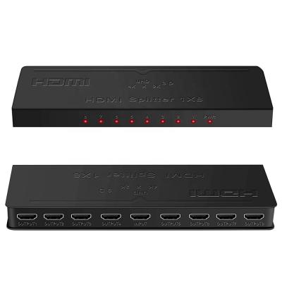 China 10W 4K 30 Hz 1 In 8 Out 8 Ports 768 MHZ HDCP 1.2 HDMI Splitter for sale