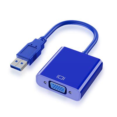 China 245mm USB 3.0 To VGA Converter 1080P Computer Connected To Monitor Extension Screen Adapter Cable for sale