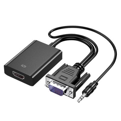 China 1.5W VGA To HDMI Converter With Audio Cable Laptop Connected To Monitor for sale