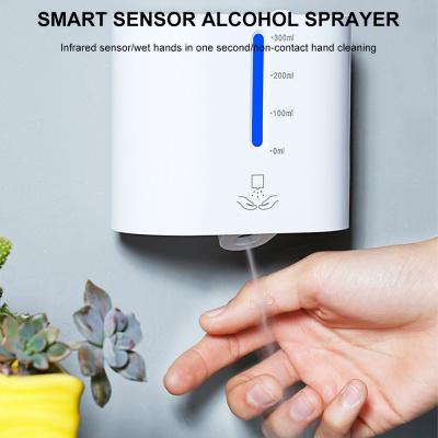 China Automatic Wall Mounted Alcohol Spray Dispenser Electric Alcohol Disinfection Sprayer Intelligent for sale