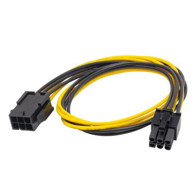 China PCIE 6 Pin Male To Female Extension Power Cable 18AWG For GPU Video Card for sale