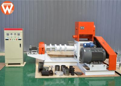 China Feeding 1.1kw Fish Feed Extruder Machine 600KG/H Per Hour Shrimp Weight 1880kg for sale