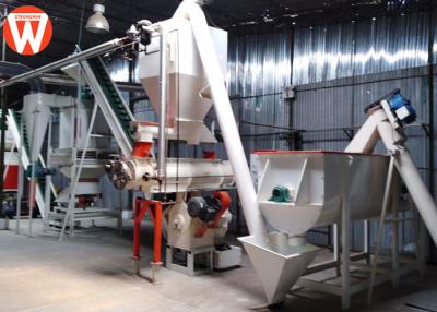 China Ribbon Mixing Chicken Feed Pellet Machine 12mm 60kw for sale