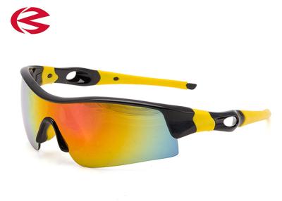 China Colorful Lens Running Sunglasses Flexible Wrap Around Cycling Sun Glasses for sale