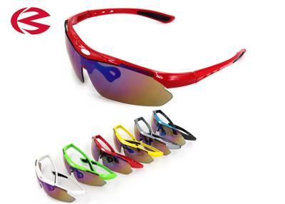 China Scratch Resistant Safety Bike Riding Sunglasses / Glasees Mirror Coating UV400 Protection for sale