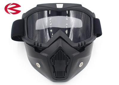 China Gafas ULTRAVIOLETA del montar a caballo de la motocicleta de la bici de la suciedad de la máscara del polvo anti con el guardia de nariz de Removeable en venta