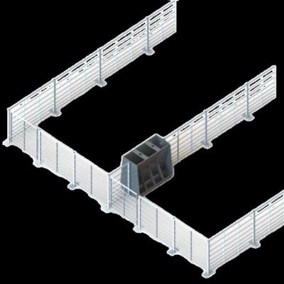 China Hygienic Livestock Farm Equipment Galvanized Steel Fattening Pigs Cage for sale