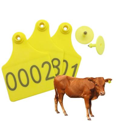 China Engravable PE Livestock ID Tags Custom Ear Tags For Cattle for sale