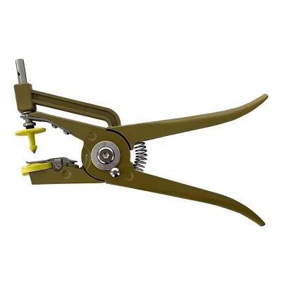China Golden Hydraulic Ear Tag Pliers Metal Identification Tag Applicator for sale