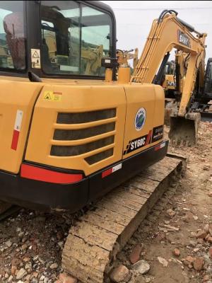 China SY60C 6 toneladas Usado Sany Excavator Digger Amarelo Em boas condições à venda
