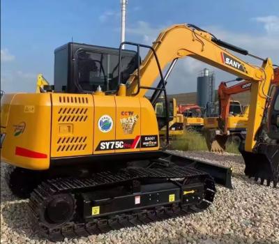 China 7 Ton Sany Sy75c Excavator Used Small Excavator Good Condition for sale