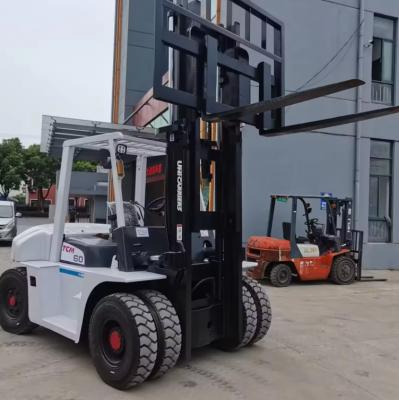 China Diesel Powered 3 Stage 6ton Second Hand Forklift Truck TCM 60 for sale