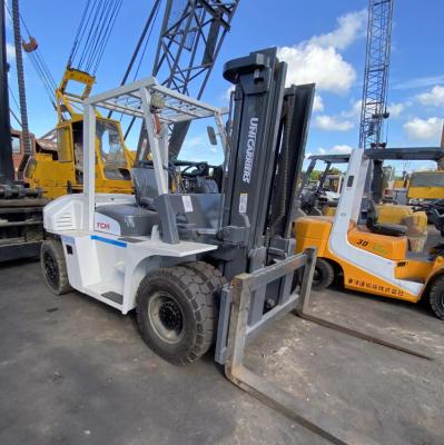 China Diesel Engine 7 Tonne Second Hand Forklift TCM 70 3 Meters Lifting Height for sale