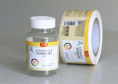 China Private Tablet Pill Strong Adhesive Labels , Sticker Labels For Bottles for sale