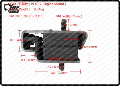 China Komatsu Rubber Engine Mounts , PC40 PC50 Excavator Rubber Engine Cushion 20S-01-71310 for sale