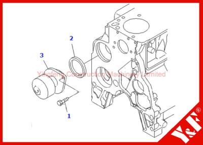 China Low Noise Excavator Parts Water Pump Assy 6735-61-1501 6735-61-1502 for sale