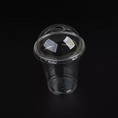 China 100% Biodegradable PLA Cups Eco Friendly Clear Milk Tea Jelly Cups With Lids for sale
